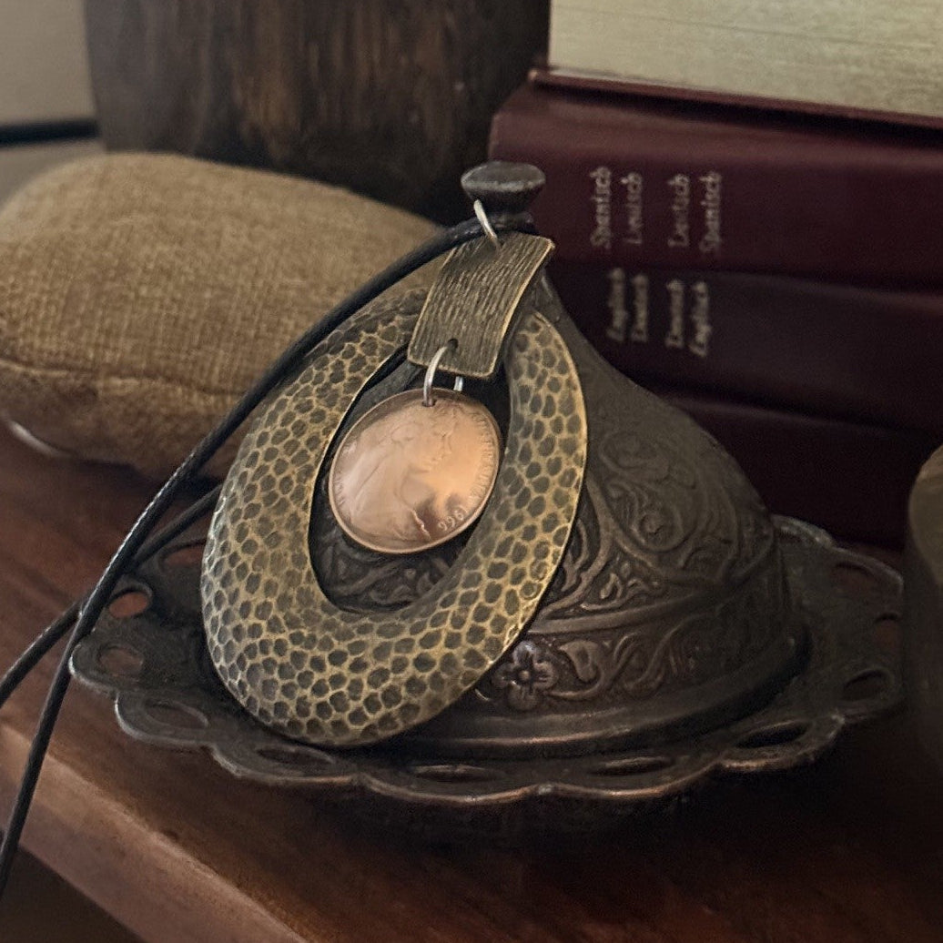 1966 Australian One Cent Statement Necklace