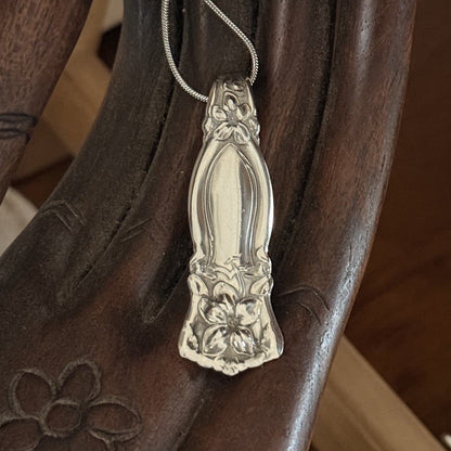 WM. A. Rogers Early 1900s Floral Spoon Handle Necklace