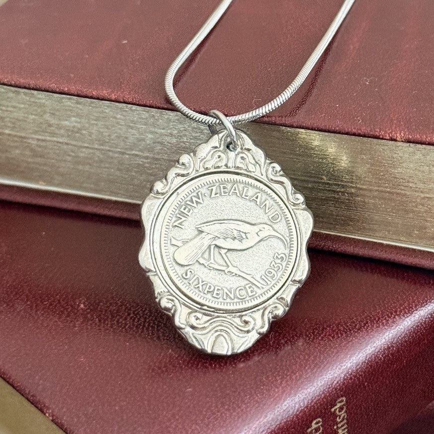 1933 New Zealand Sixpence Necklace