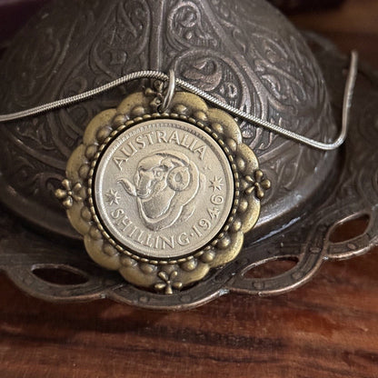 1946 Australian Shilling Necklace