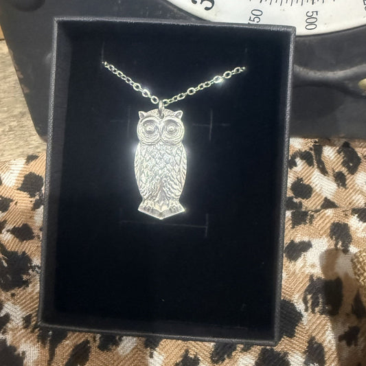 Vintage Owl Necklace - Repurposed Letter Opener