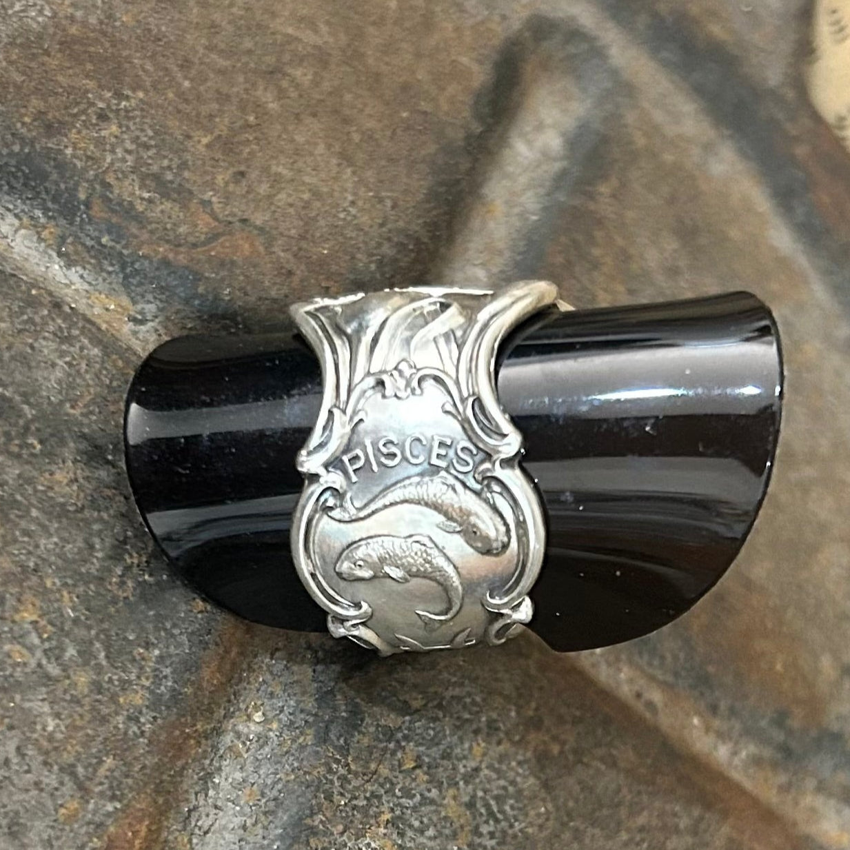 Sterling Silver Ring - Pisces Zodiac