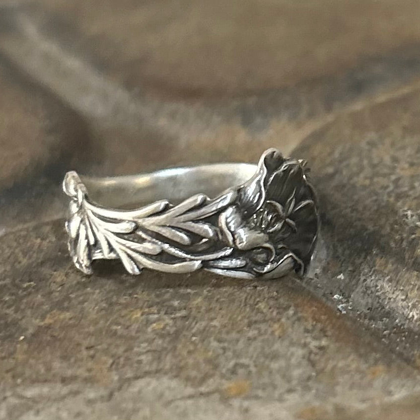 Sterling Silver Poppy Ring