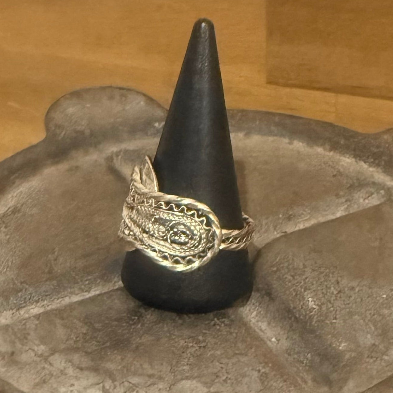 Antique Turkish silver saddle ring