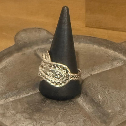 Antique Turkish silver saddle ring