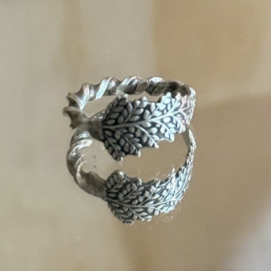 Antique Sterling Silver Spoon Handle Ring