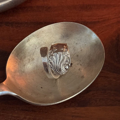 Vintage Rowbotham & Co Spoon Handle Wrap Ring