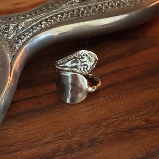 1913 Sterling Silver Sugar Nips Wrap Ring