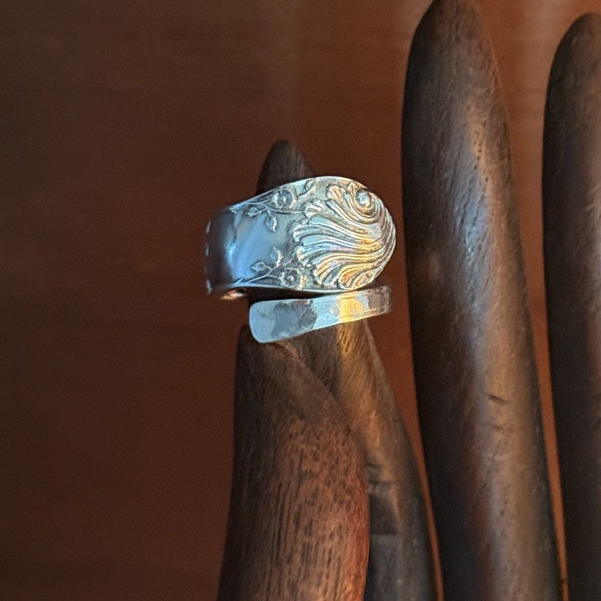 Vintage Rowbotham & Co Spoon Handle Wrap Ring