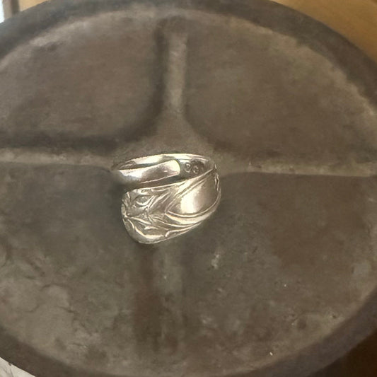 Edwardian 1900s Silverware Wrap Ring