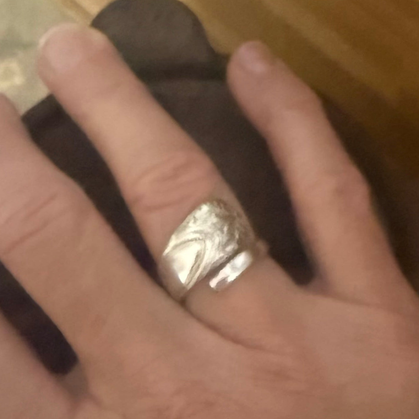 Edwardian 1900s Silverware Wrap Ring