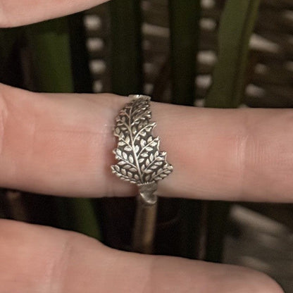 Antique Sterling Silver Spoon Handle Ring