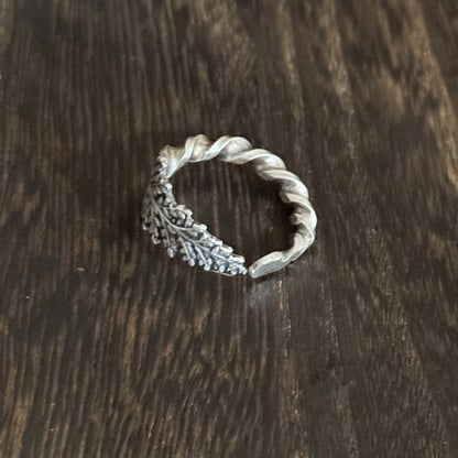 Antique Sterling Silver Spoon Handle Ring