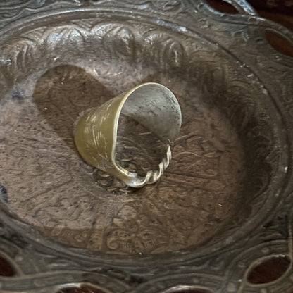 Sterling Silver Gold Wash Spoon Ring