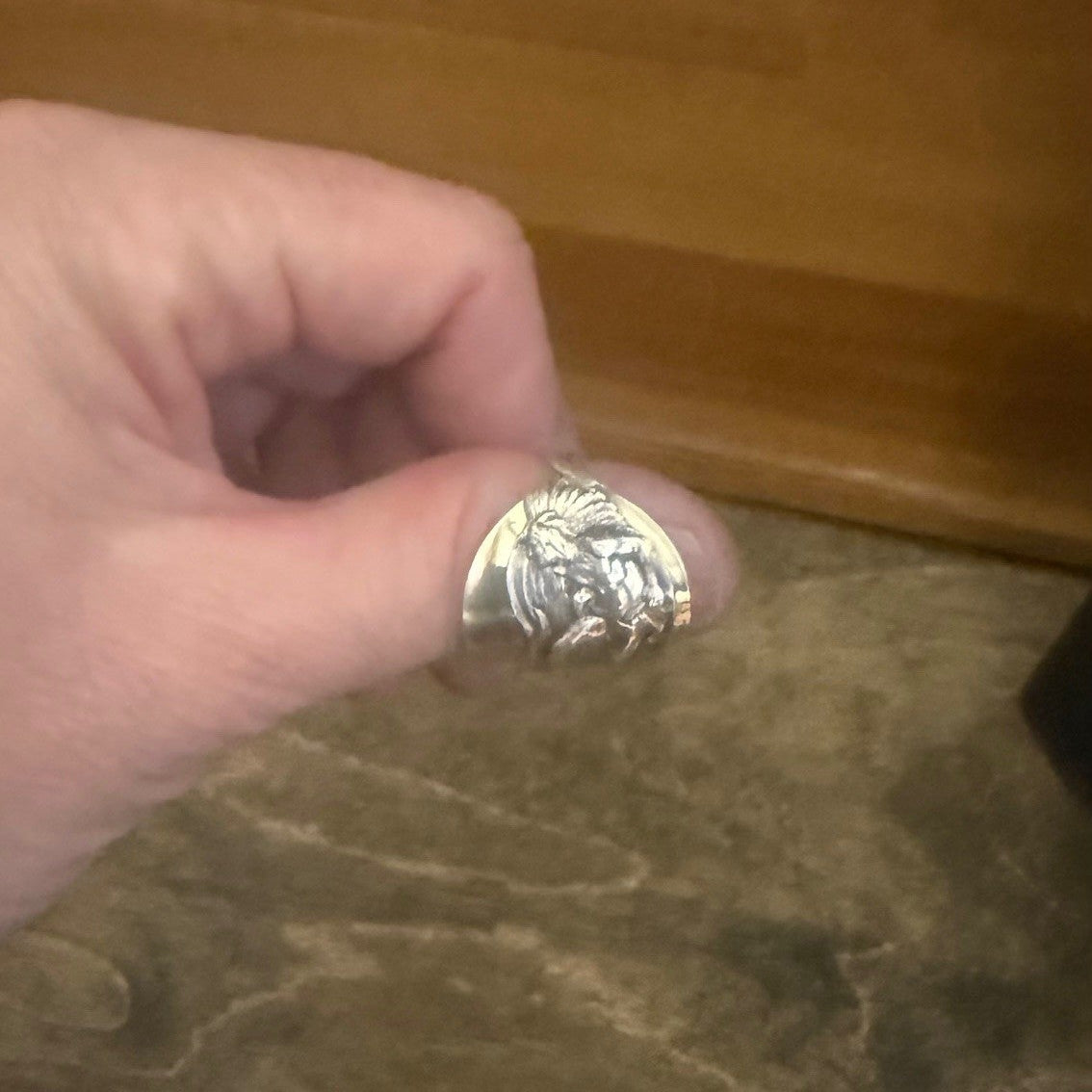 Sterling Silver Warrior Saddle Ring