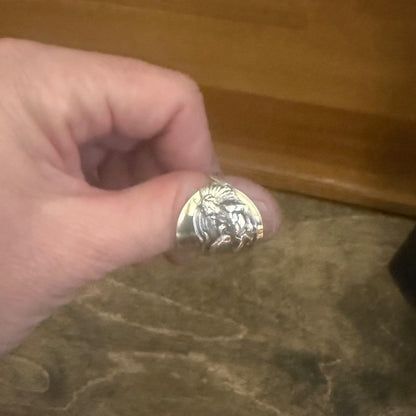 Sterling Silver Warrior Saddle Ring