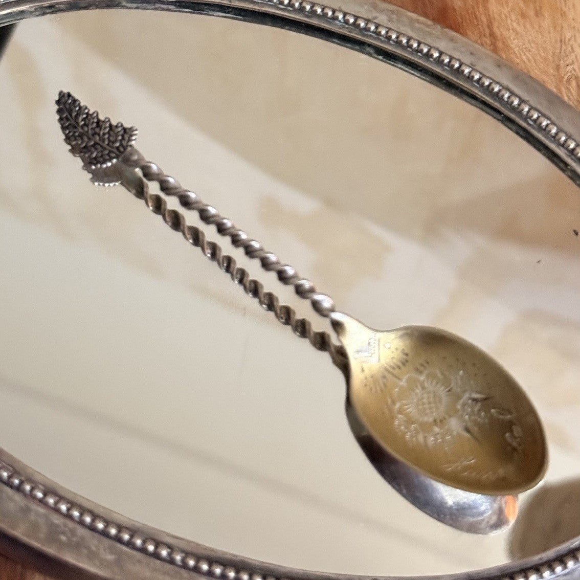 Sterling Silver Gold Wash Spoon Ring