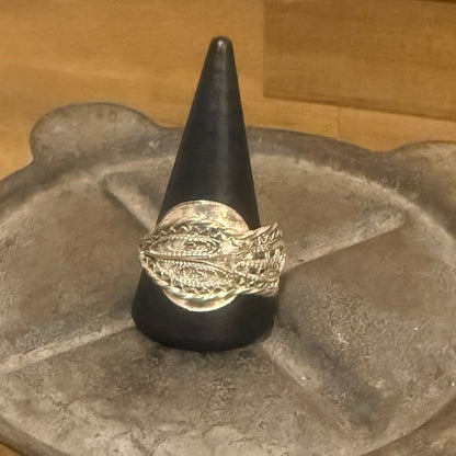 Antique Turkish silver saddle ring