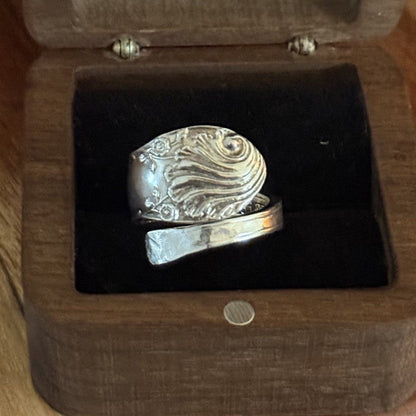 Vintage Rowbotham & Co Spoon Handle Wrap Ring