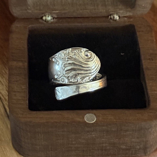 Vintage Rowbotham & Co Spoon Handle Wrap Ring