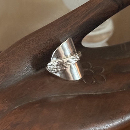 1922 Sterling Silver Apostle Spoon Saddle Ring