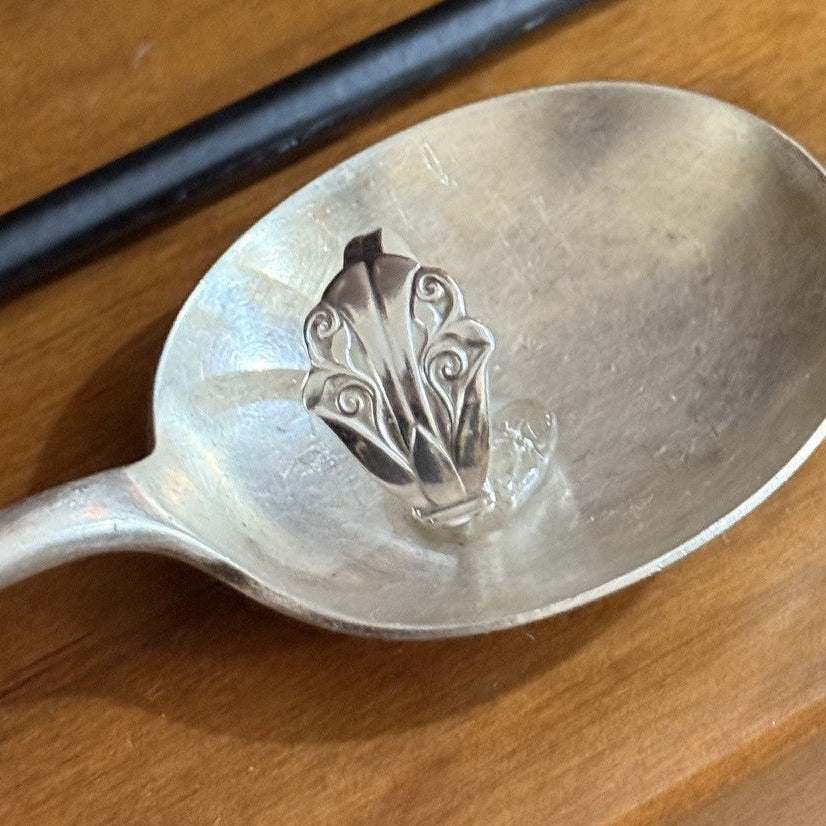 1920s Gero Art Deco Cake Fork Band Ring