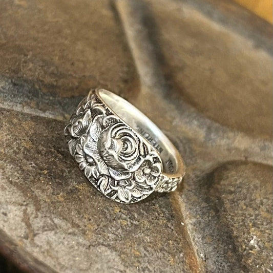Sterling Silver Ring - Repousse 1900s