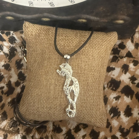 Vintage Seahorse Necklace – Repurposed Spoon Handle