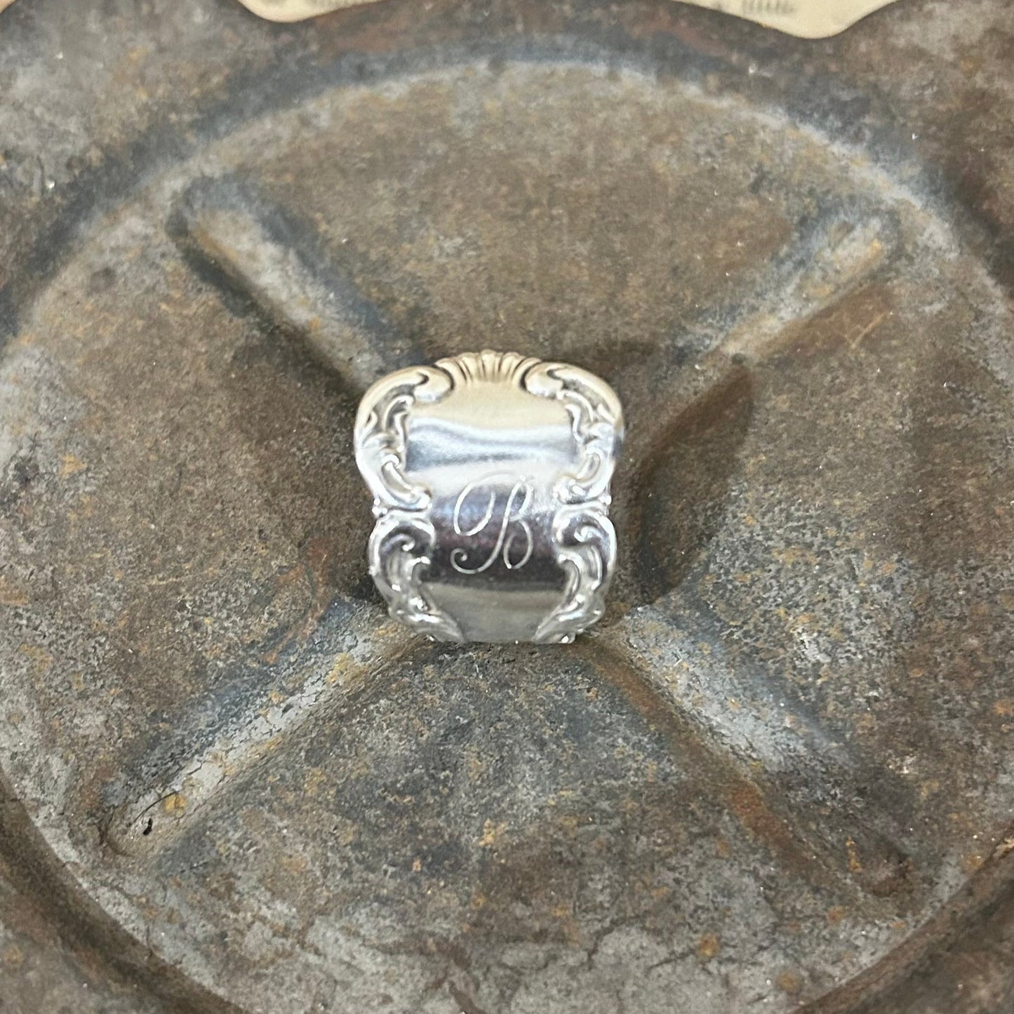 Sterling Silver Ring - Monogram B