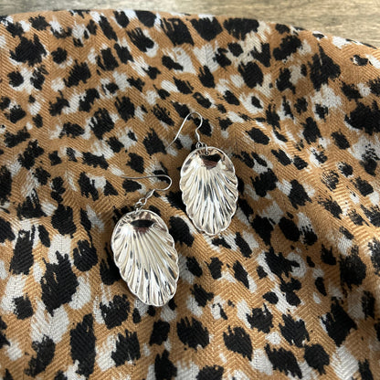 Sterling Silver Art Nouveau Spoon Bowl Earrings — Rodgers Sheffield, Early 1900s