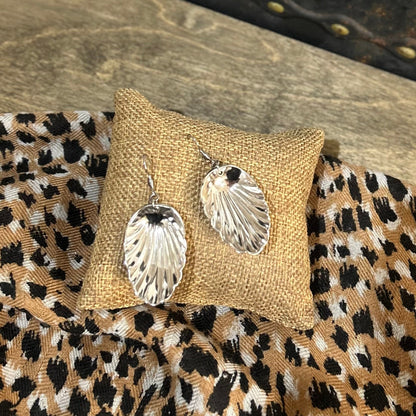 Sterling Silver Art Nouveau Spoon Bowl Earrings — Rodgers Sheffield, Early 1900s