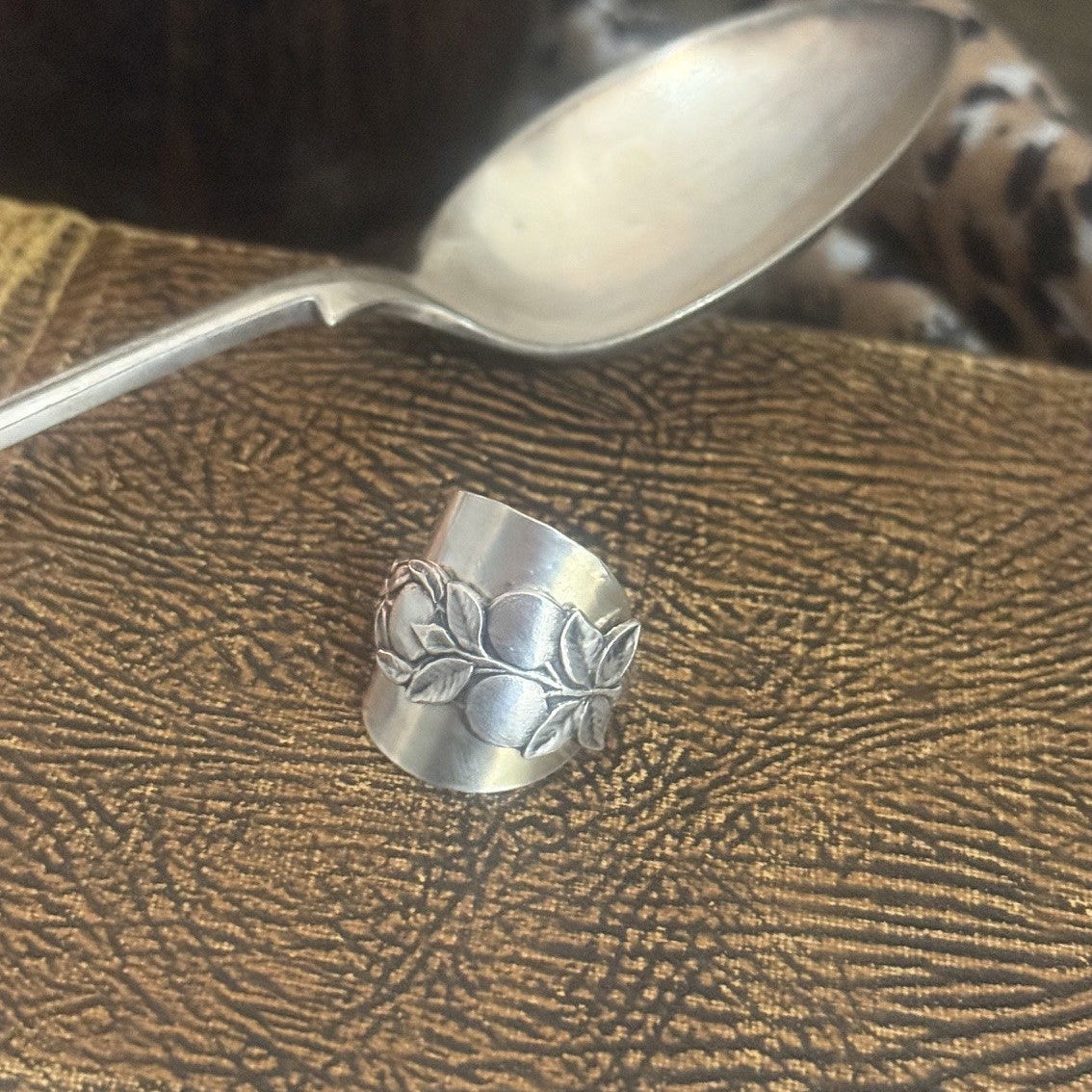 Sterling Silver 1940s Saddle Spoon Ring