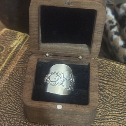 Sterling Silver 1940s Saddle Spoon Ring