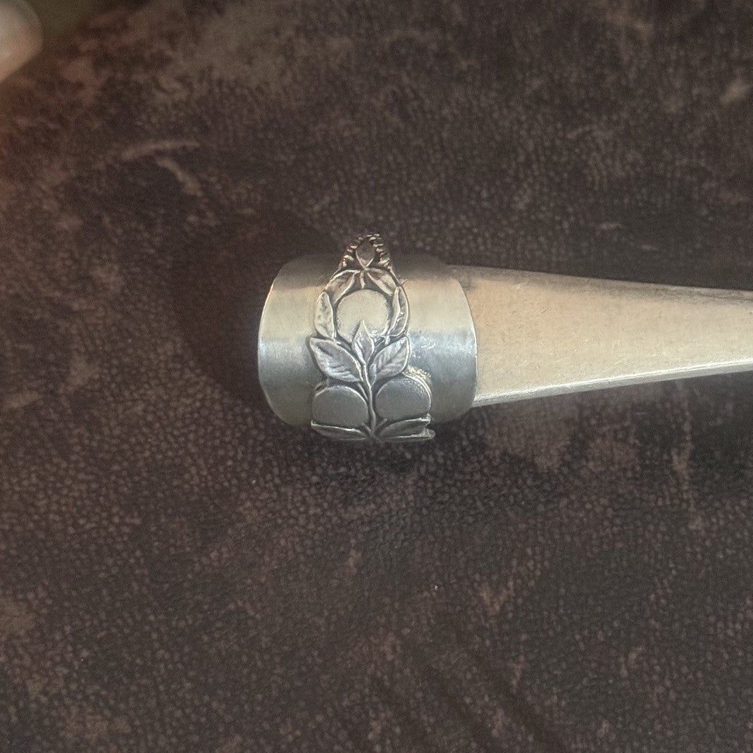 Sterling Silver 1940s Saddle Spoon Ring