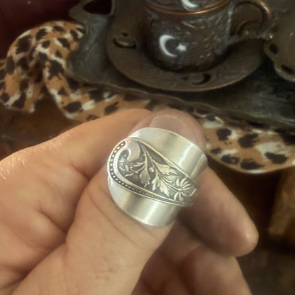 Sterling Silver Saddle Spoon Ring