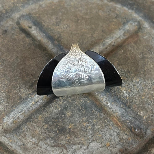 Sterling Silver Ring - July Floral Detail