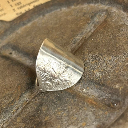 Sterling Silver Ring - July Floral Detail