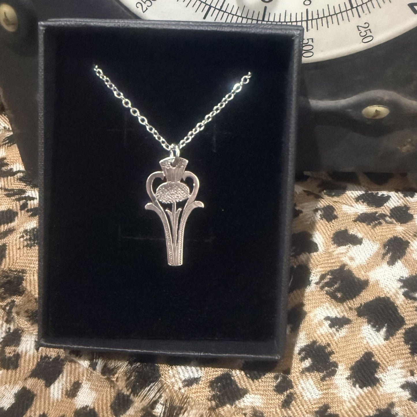 Vintage Thistle Teaspoon Necklace