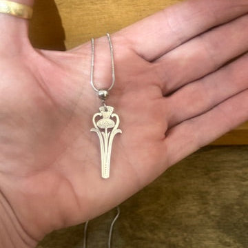1950s Vintage Thistle Spoon Necklace