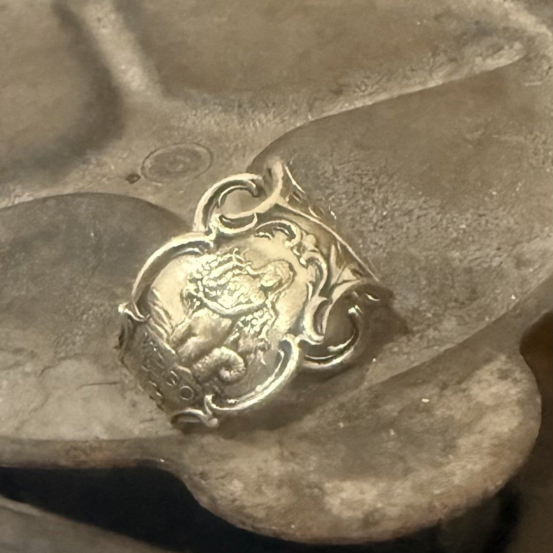 Sterling Silver Virgo Zodiac Ring