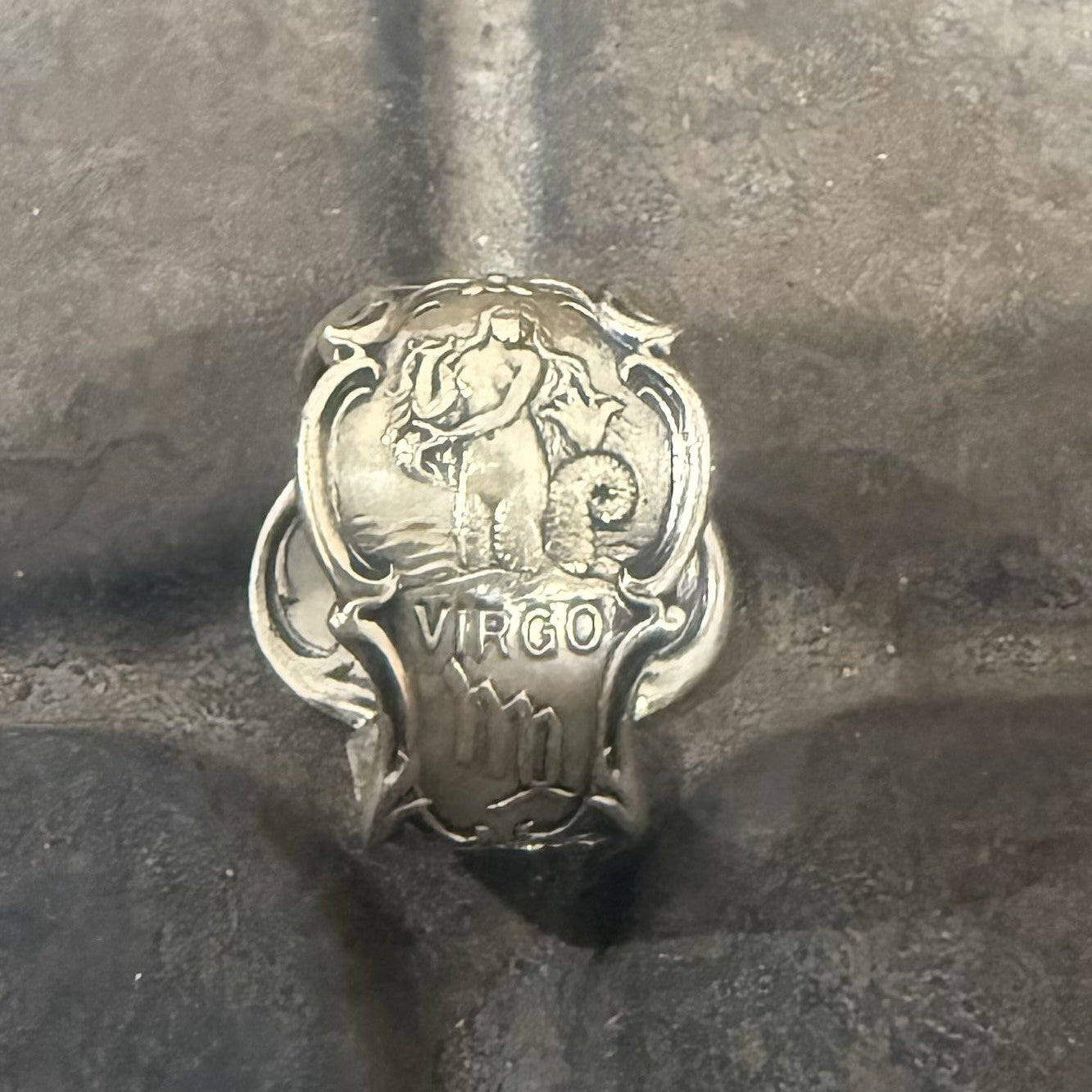 Sterling Silver Virgo Zodiac Ring