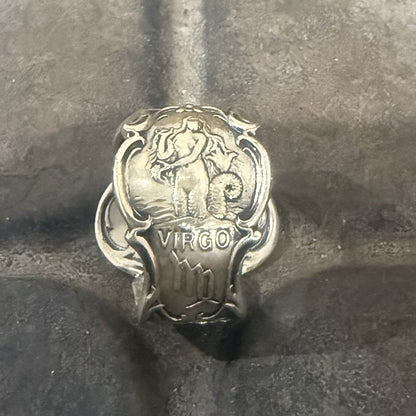 Sterling Silver Virgo Zodiac Ring