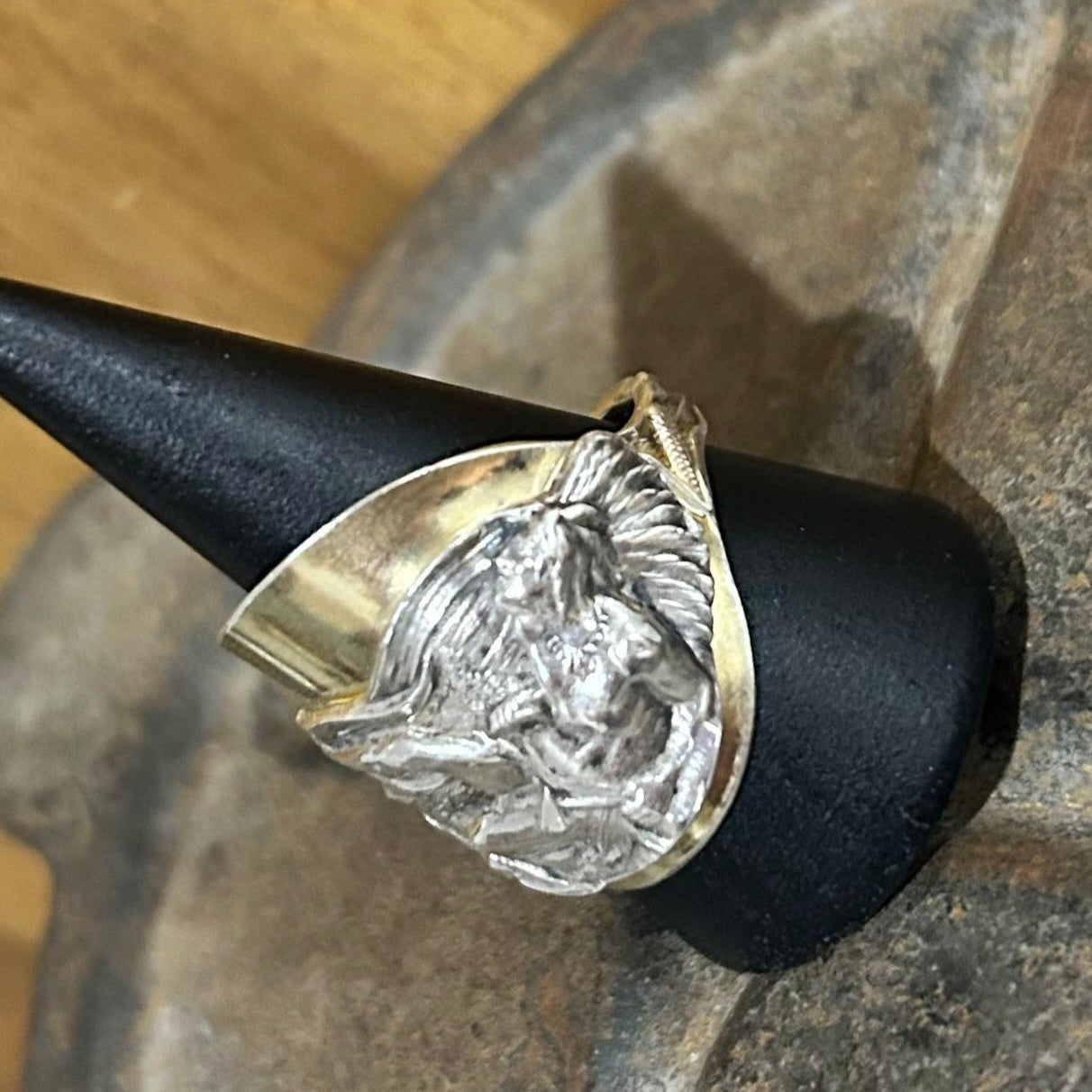 Sterling Silver Saddle Ring - Native Chief
