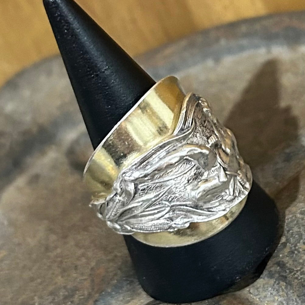 Sterling Silver Saddle Ring - Native Chief