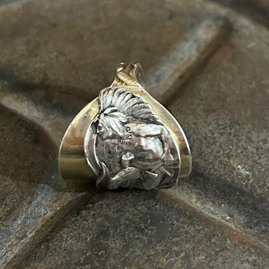 Sterling Silver Saddle Ring - Native Chief