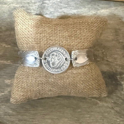 Australian Coin and Silverware Bracelet