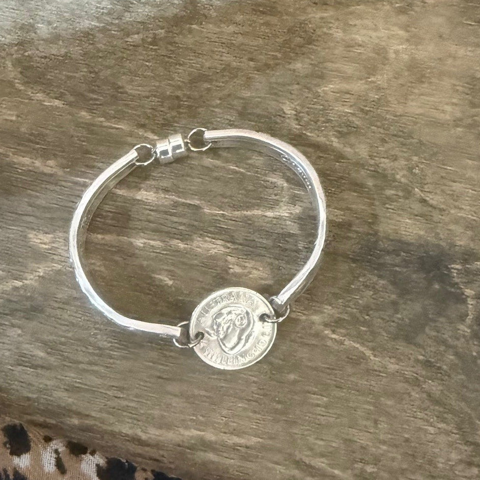 Australian Coin and Silverware Bracelet