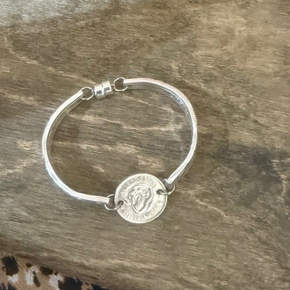 Australian Coin and Silverware Bracelet