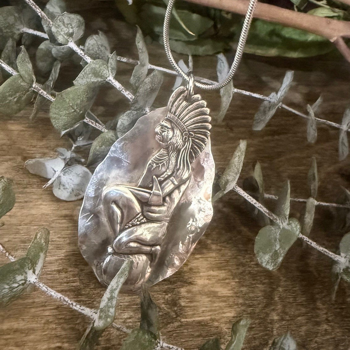Sterling Silver Indian Necklace