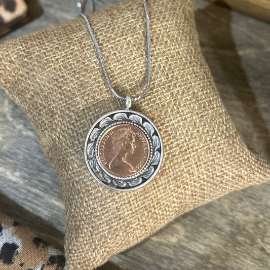 1966 One Cent “Alloy Surround” Necklace